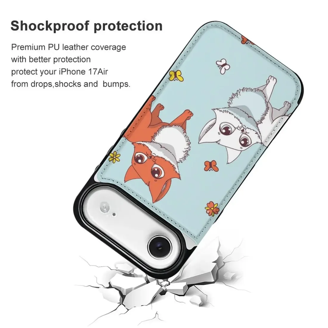 Custom iPhone 17 Air Case, Flip Wallet Cover with Card Slots and Your Own Photo — photo 5