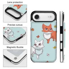 Custom iPhone 17 Air Case, Flip Wallet Cover with Card Slots and Your Own Photo thumbnail 6