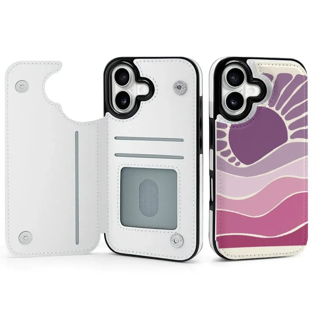 Personalized iPhone 17 Case, Photo Flip Cover Wallet with Card Slots — photo 3