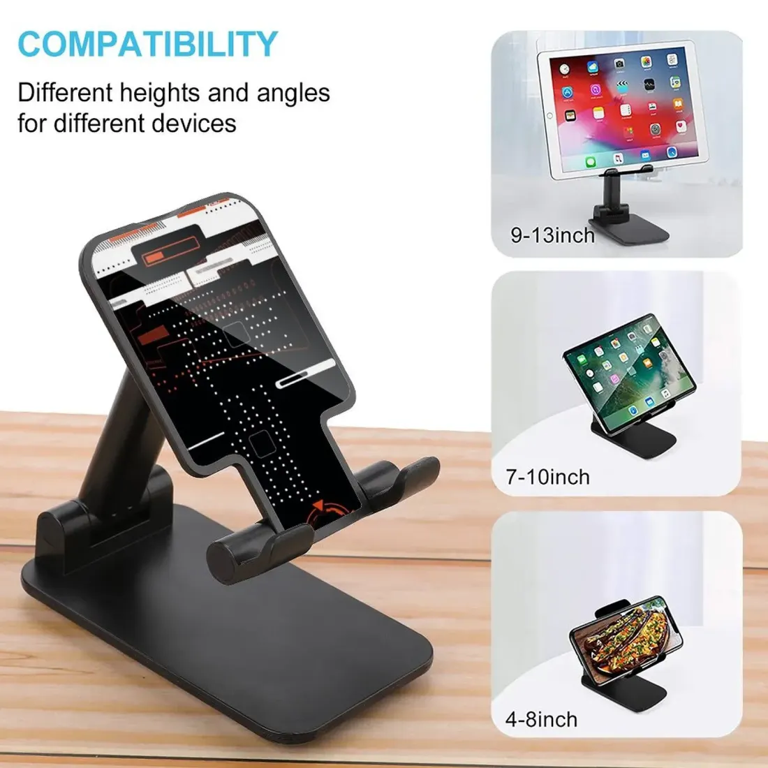Custom Folding Phone Stand with Your Own Design, Adjustable Desk Holder — photo 2