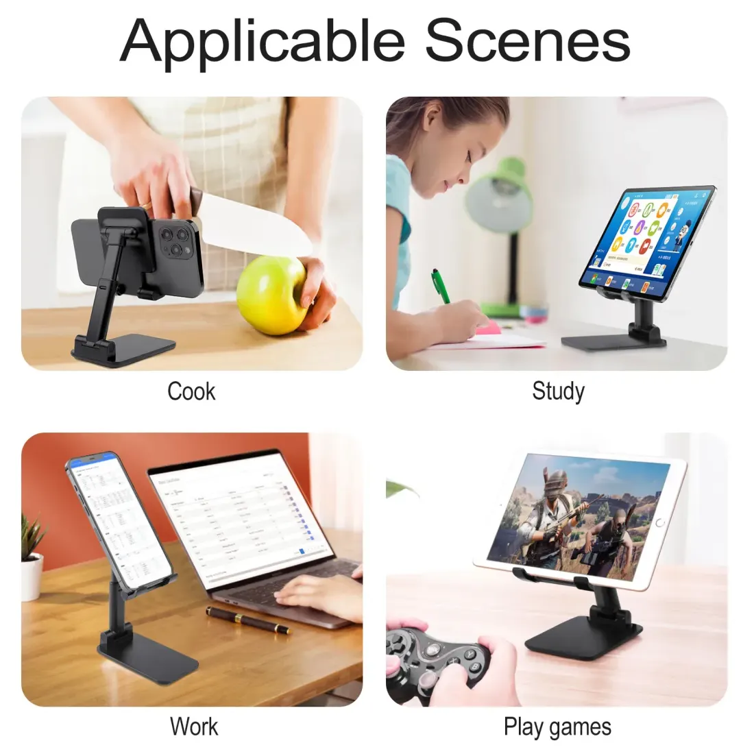 Custom Folding Phone Stand with Your Own Design, Adjustable Desk Holder — photo 4