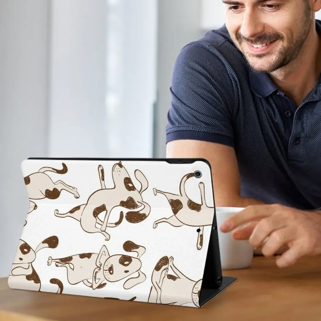 Personalized iPad 10.2 Case with Your Photo or Design, Folio Stand Cover