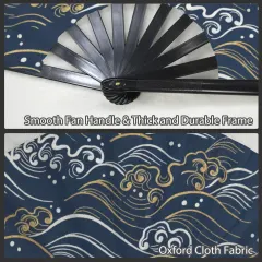 Custom Folding Clack Fan with Your Own Design, Large 25 Inch Rave Hand Fan thumbnail 3