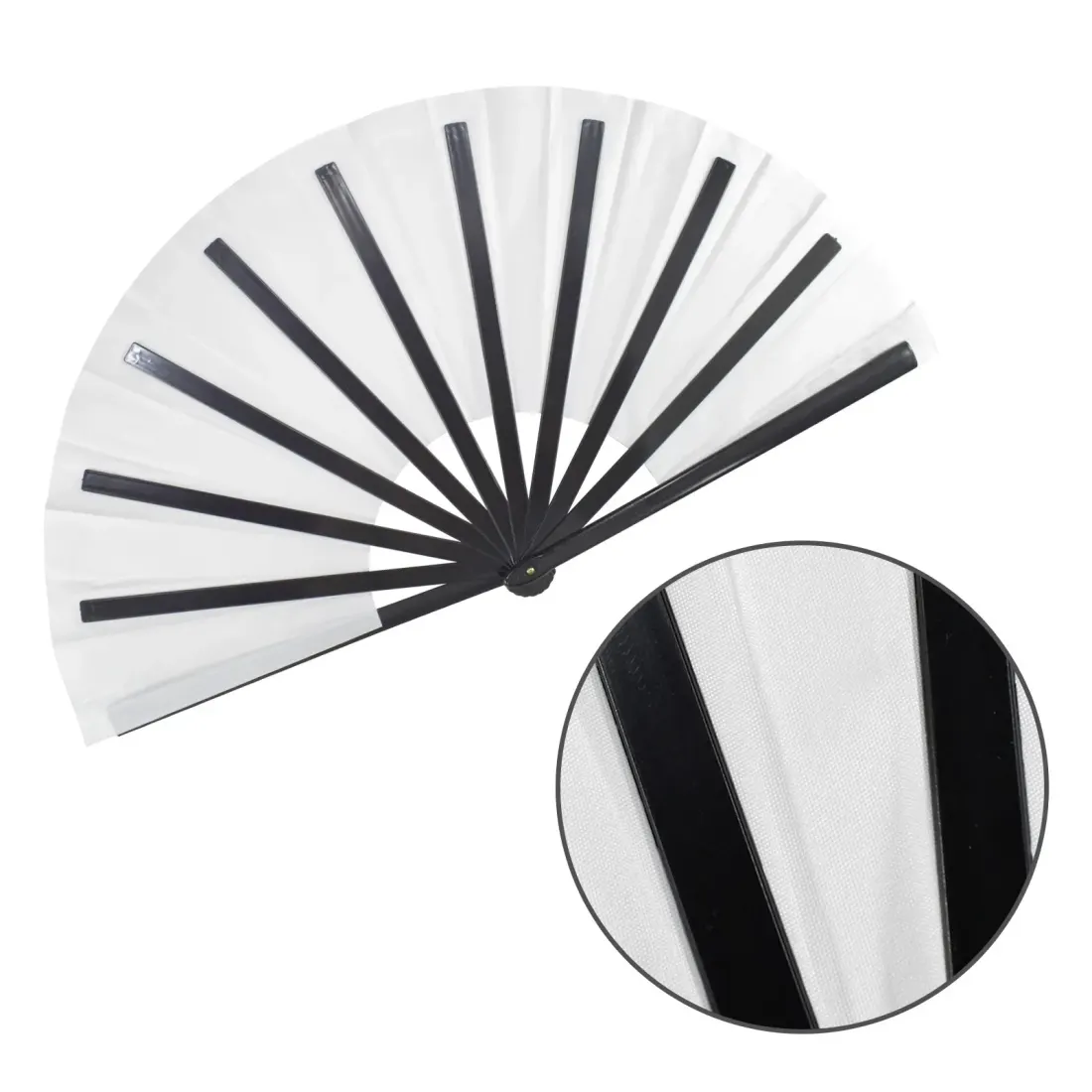 Custom Folding Clack Fan with Your Own Design, Large 25 Inch Rave Hand Fan — photo 4