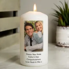 Personalised Photo Upload Pillar Candle, Custom Text Engrave Keepsake thumbnail 5