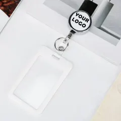 Custom Retractable Badge Reel with Your Photo or Logo, Metal ID Holder Clip thumbnail 4