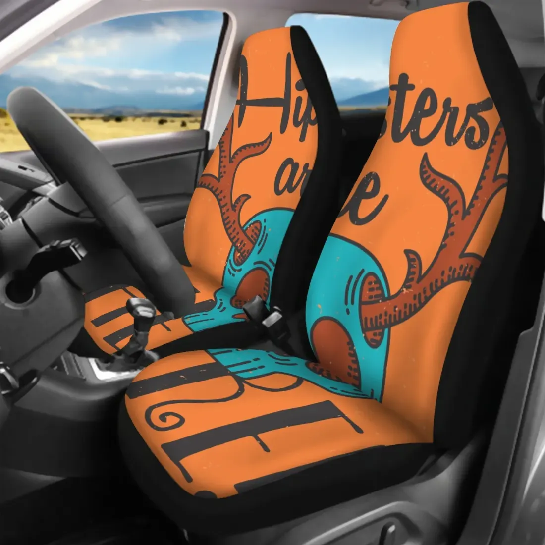Custom Car Seat Covers Full Set, Add Your Own Design, Front and Rear