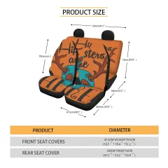 Custom Car Seat Covers Full Set, Add Your Own Design, Front and Rear thumbnail 5