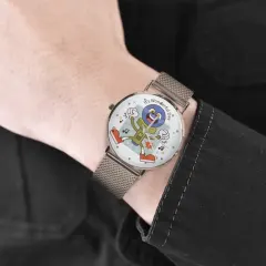 Custom Photo Watch with Stainless Steel Mesh Strap, Anniversary Gift for Him thumbnail 5