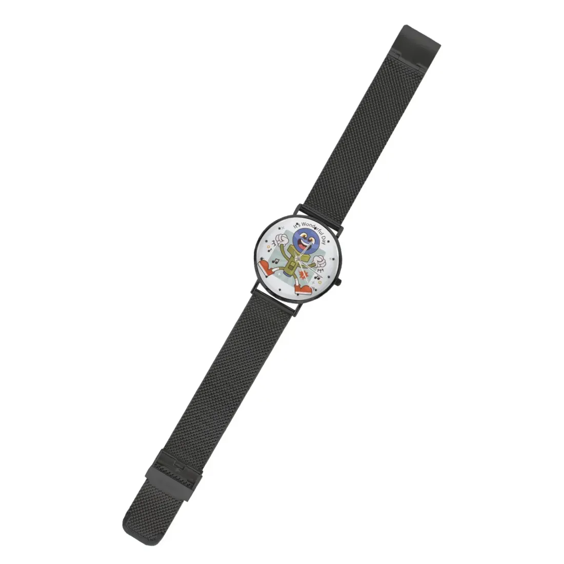 Custom Photo Watch with Stainless Steel Mesh Strap, Anniversary Gift for Him — photo 6