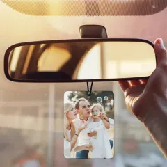 Custom Photo Air Freshener for Your Car, Lavender, Ocean or White Tea Scent thumbnail 1