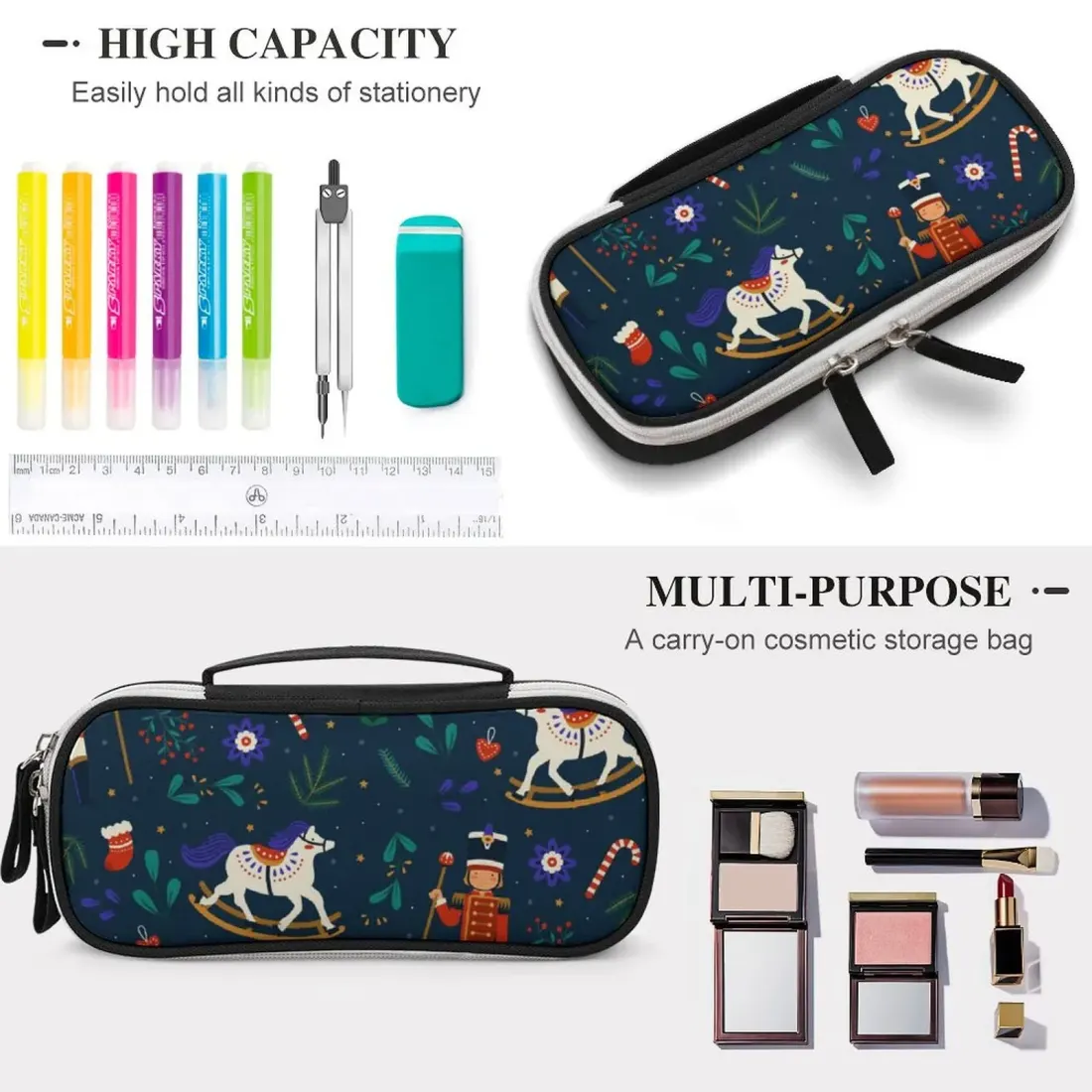 Custom Pencil Case with Your Own Design, PU Leather Pouch for School or Makeup — photo 5