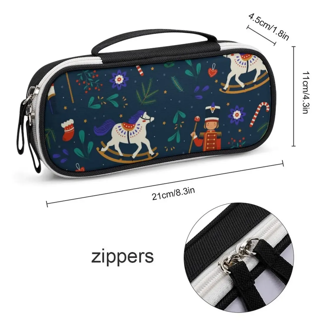 Custom Pencil Case with Your Own Design, PU Leather Pouch for School or Makeup — photo 6