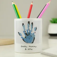 Personalised Childrens Drawing Pot, Custom Artwork Keepsake, Kids Pencil Holder, Photo Memory Gift thumbnail 4