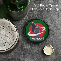 Personalized Bottle Opener Magnet, Beer Cap Shape with Your Photo or Design thumbnail 2
