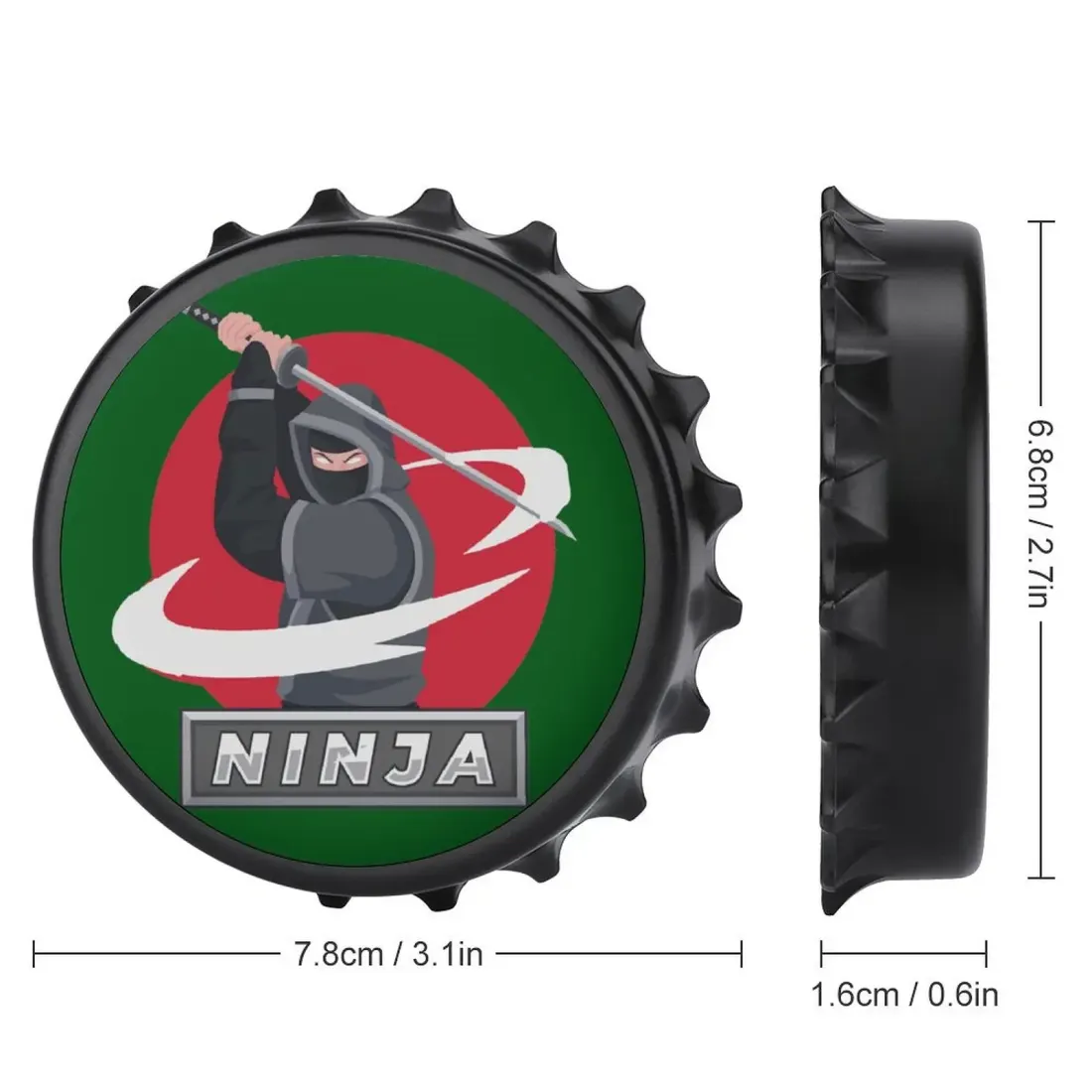 Personalized Bottle Opener Magnet, Beer Cap Shape with Your Photo or Design — photo 6