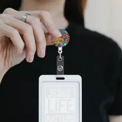 Personalized Retractable Badge Reel with Your Own Design, Nurse Gift thumbnail 2
