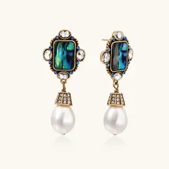 Abalone Drop Earrings: Unique Gift for Her thumbnail 1