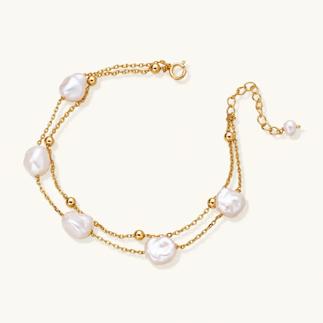 Baroque Pearl Layered Bracelet, Gift for Her