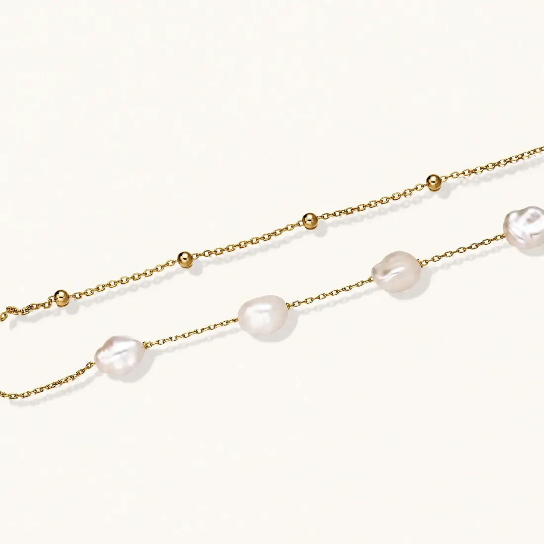 Baroque Pearl Layered Bracelet, Gift for Her — photo 2