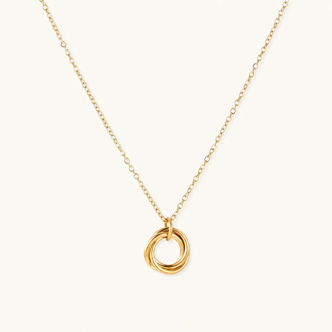 Twisted Harmony Necklace, 18K Gold Gift for Her