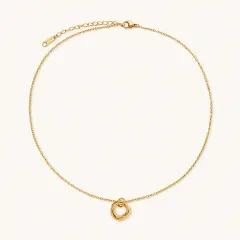 Twisted Harmony Necklace, 18K Gold Gift for Her thumbnail 3
