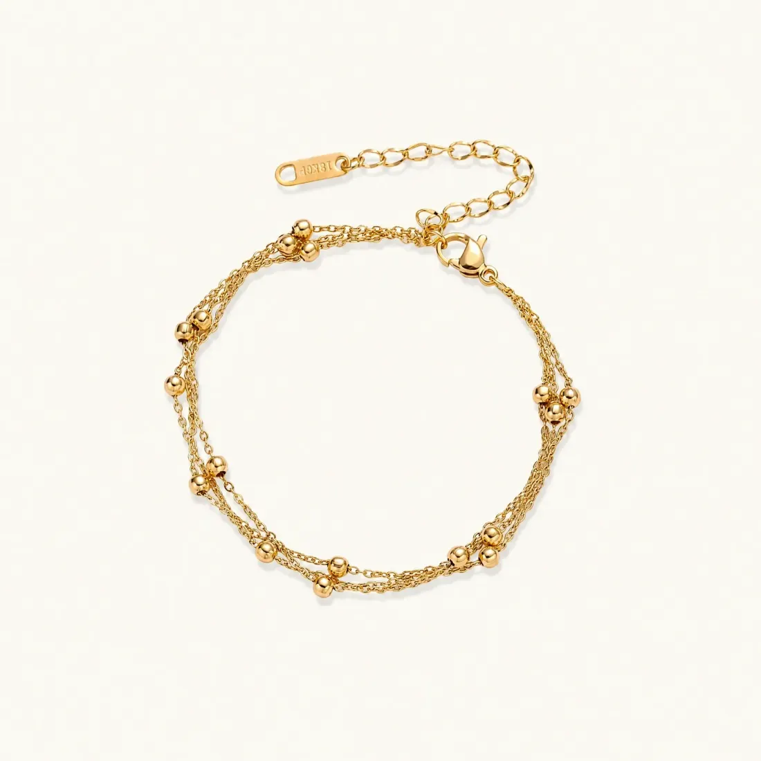 Golden Orbit Bracelet for Her, 18K Gold Gift