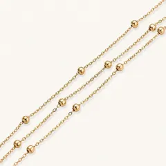Golden Orbit Bracelet for Her, 18K Gold Gift thumbnail 2