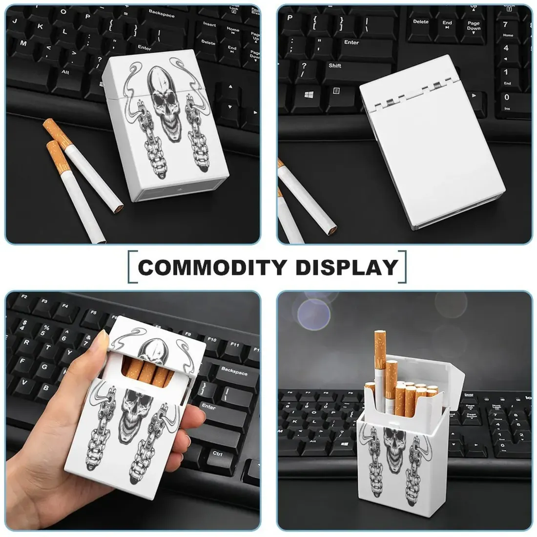 Personalized Cigarette Case with Your Own Design, Flip Top Plastic Holder — photo 3
