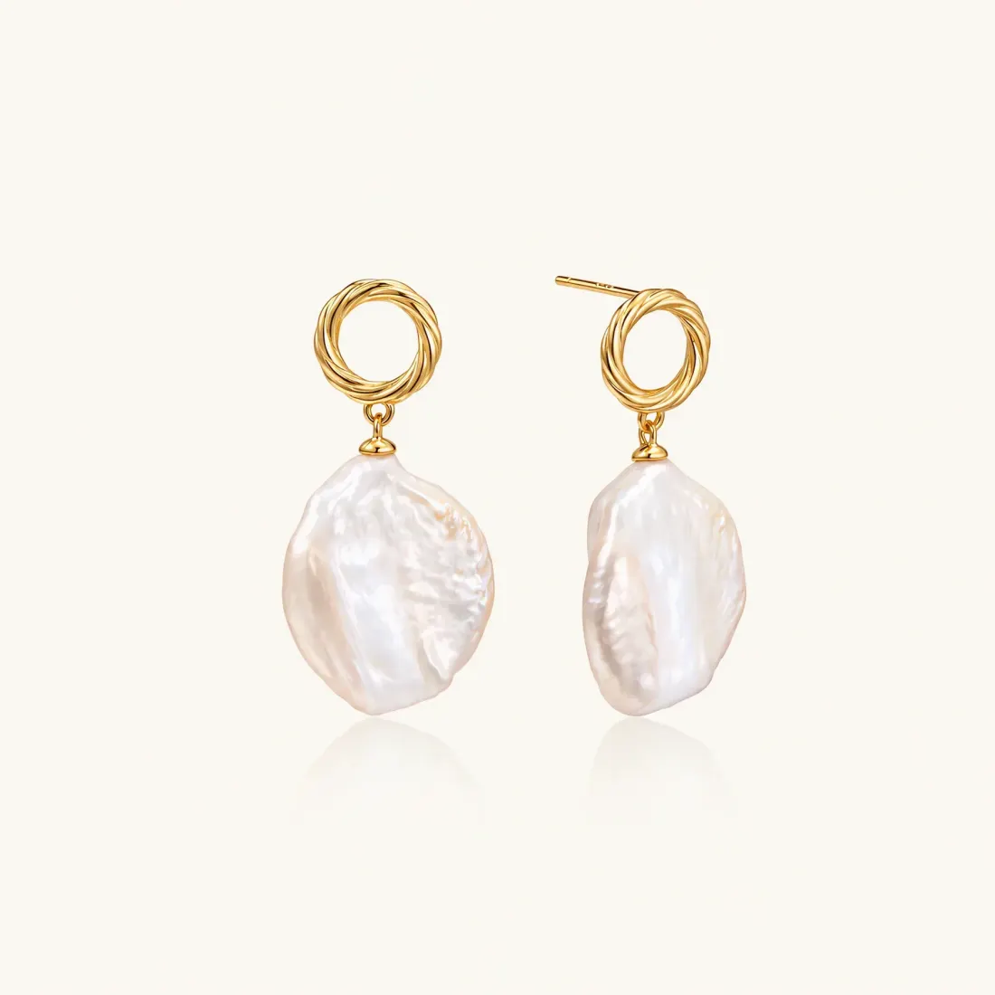 Pearl Glow Drop Earrings: 18K Gold Vermeil Gift