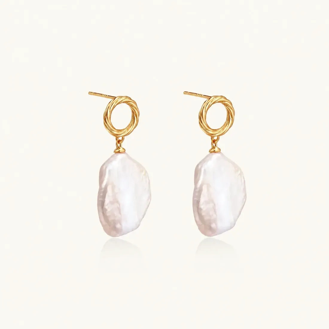Pearl Glow Drop Earrings: 18K Gold Vermeil Gift — photo 2