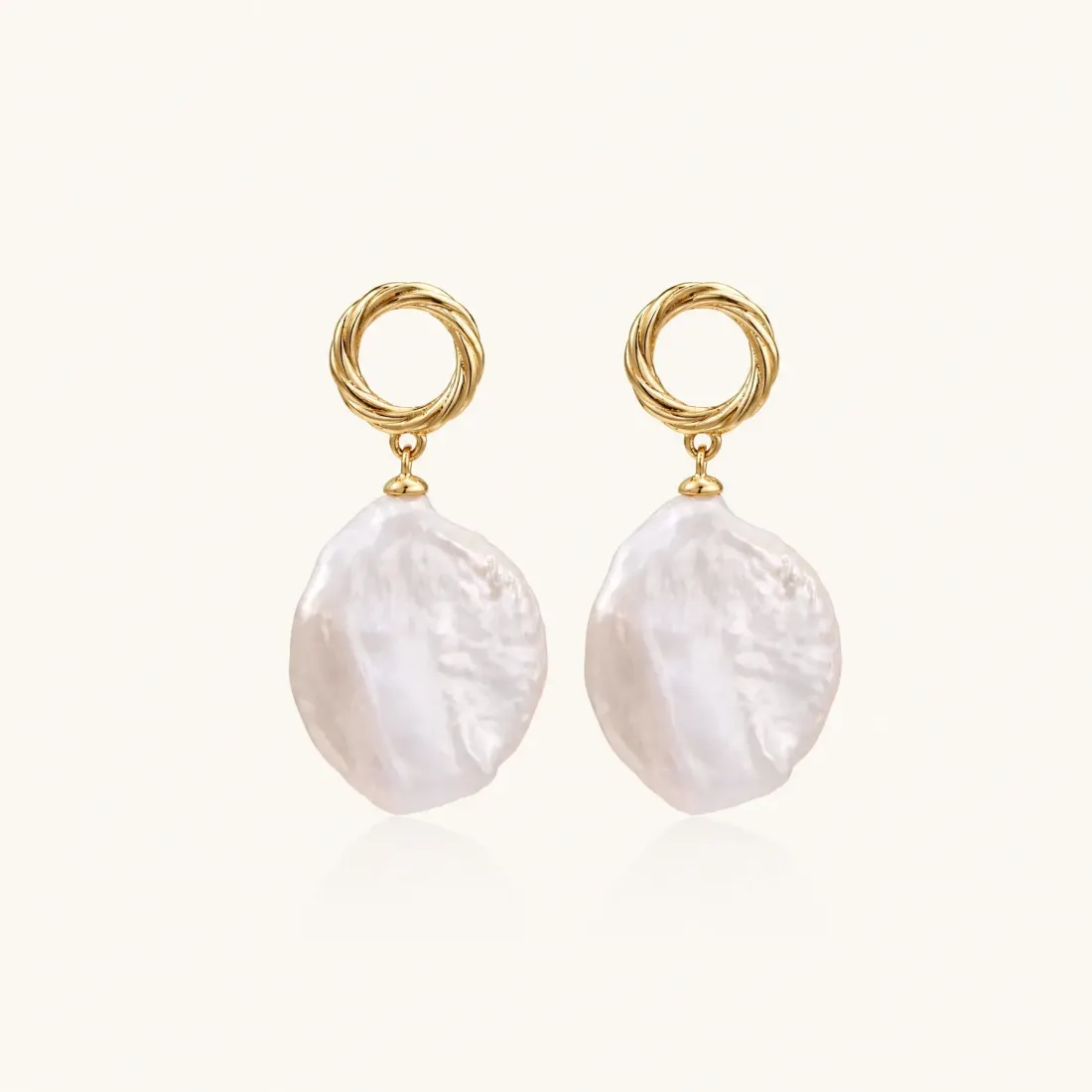 Pearl Glow Drop Earrings: 18K Gold Vermeil Gift — photo 3