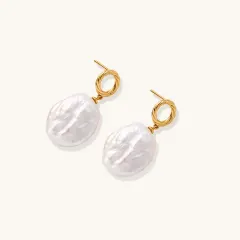Pearl Glow Drop Earrings: 18K Gold Vermeil Gift thumbnail 4