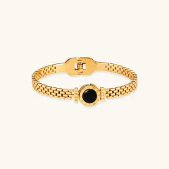 Eclipse Mesh Bracelet: Gold Watch-Inspired Gift for Her thumbnail 1
