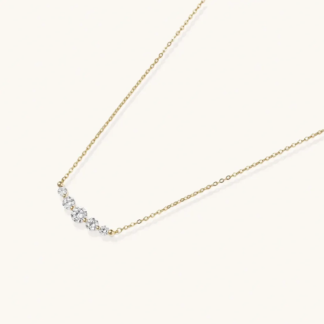 Golden Arc Necklace Gift for Her, 14K Gold Plated — photo 2