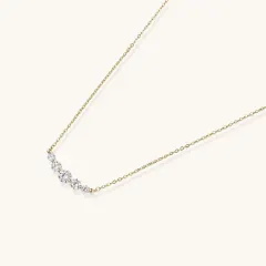 Golden Arc Necklace Gift for Her, 14K Gold Plated thumbnail 2