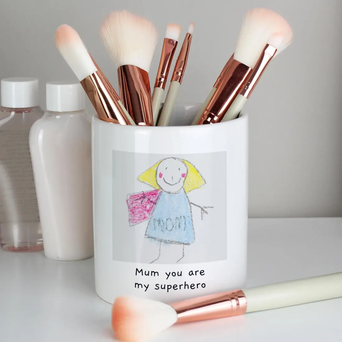 Personalised Childrens Drawing Pot, Custom Artwork Keepsake, Kids Pencil Holder, Photo Memory Gift — photo 6