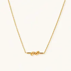 Unity Knot Necklace Gift for Her, 18K Gold thumbnail 1