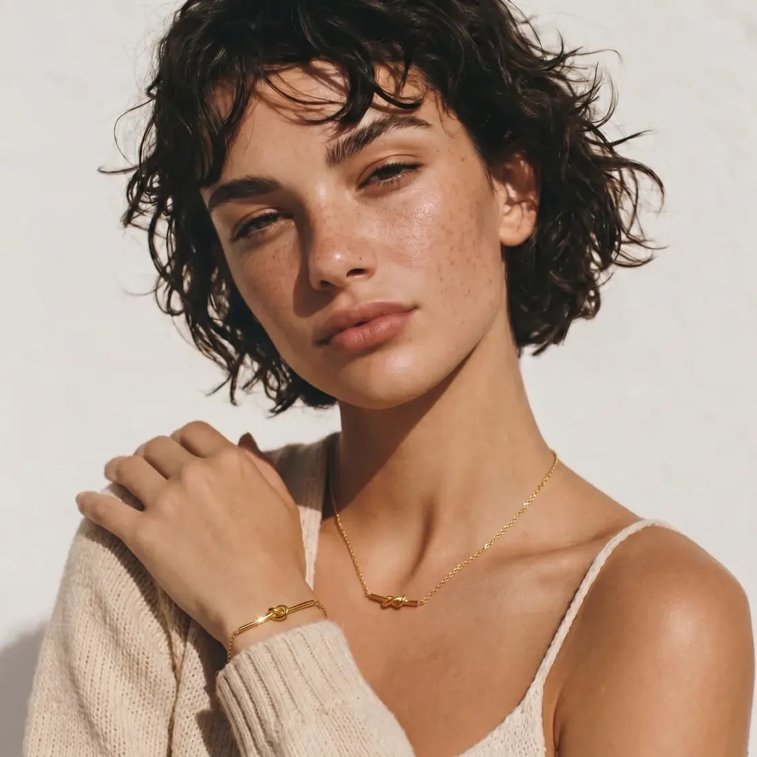 Unity Knot Necklace Gift for Her, 18K Gold — photo 4