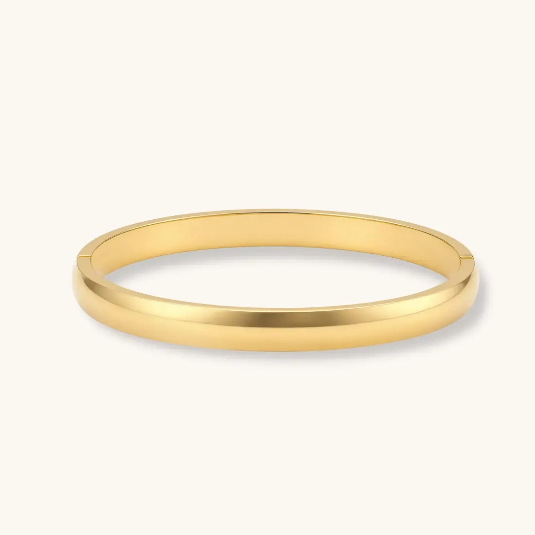 Bold Hinge Bangle Gift for Her, 18K Gold