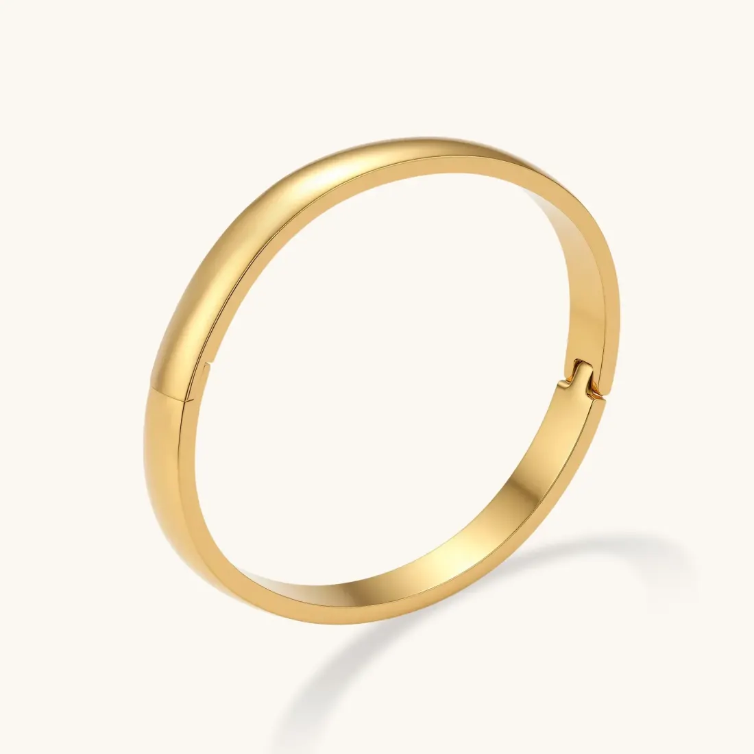 Bold Hinge Bangle Gift for Her, 18K Gold — photo 2