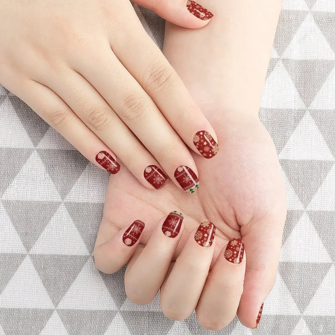 Custom Christmas Nail Stickers, Pack of 5 Sheets Printed with Your Own Design