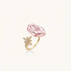 Starlit Pearl Dreams Ring: Unique Gift for Her thumbnail 1