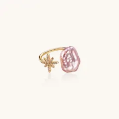 Starlit Pearl Dreams Ring: Unique Gift for Her thumbnail 2