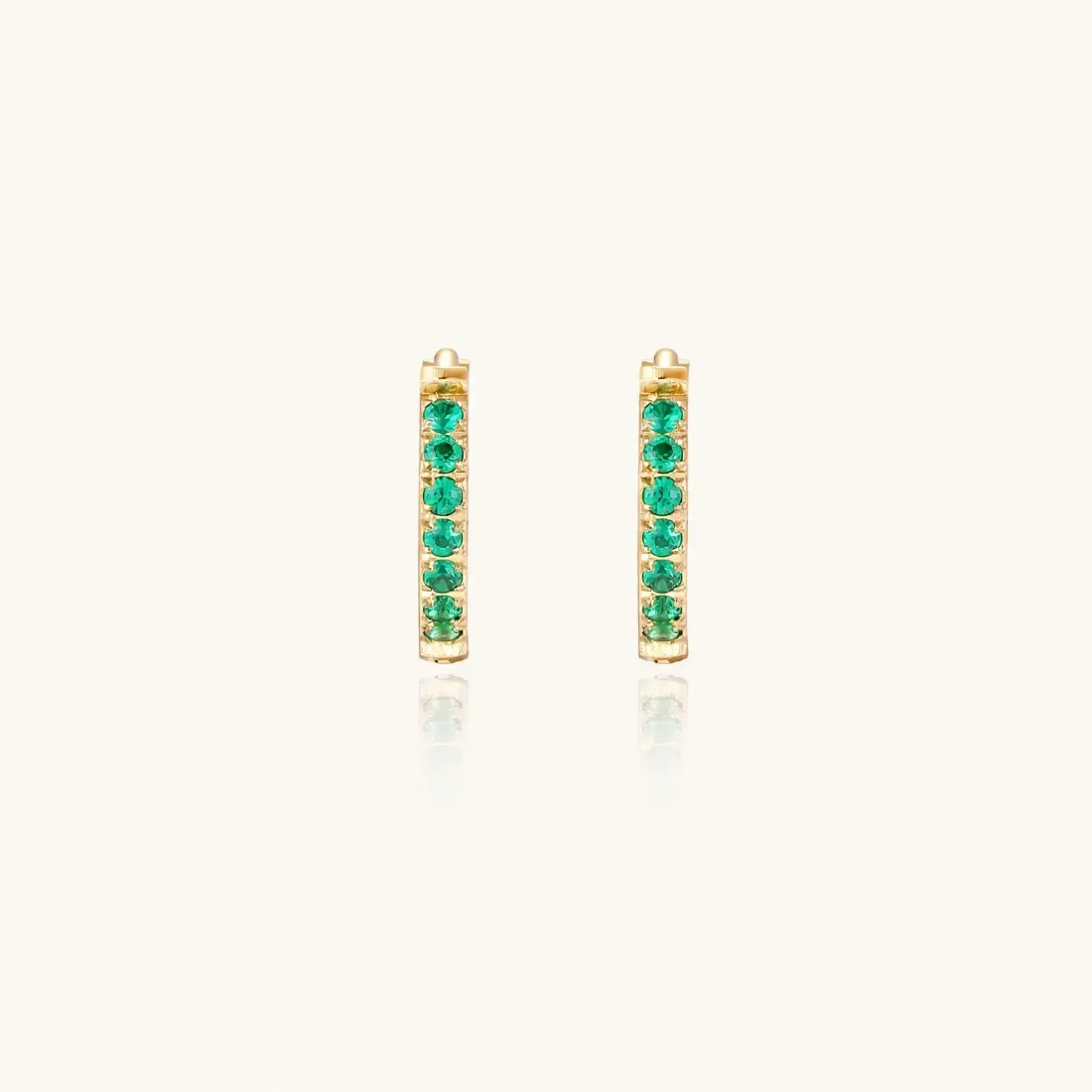 Emerald Energy Huggies: Waterproof Gift Earrings for Her — photo 2