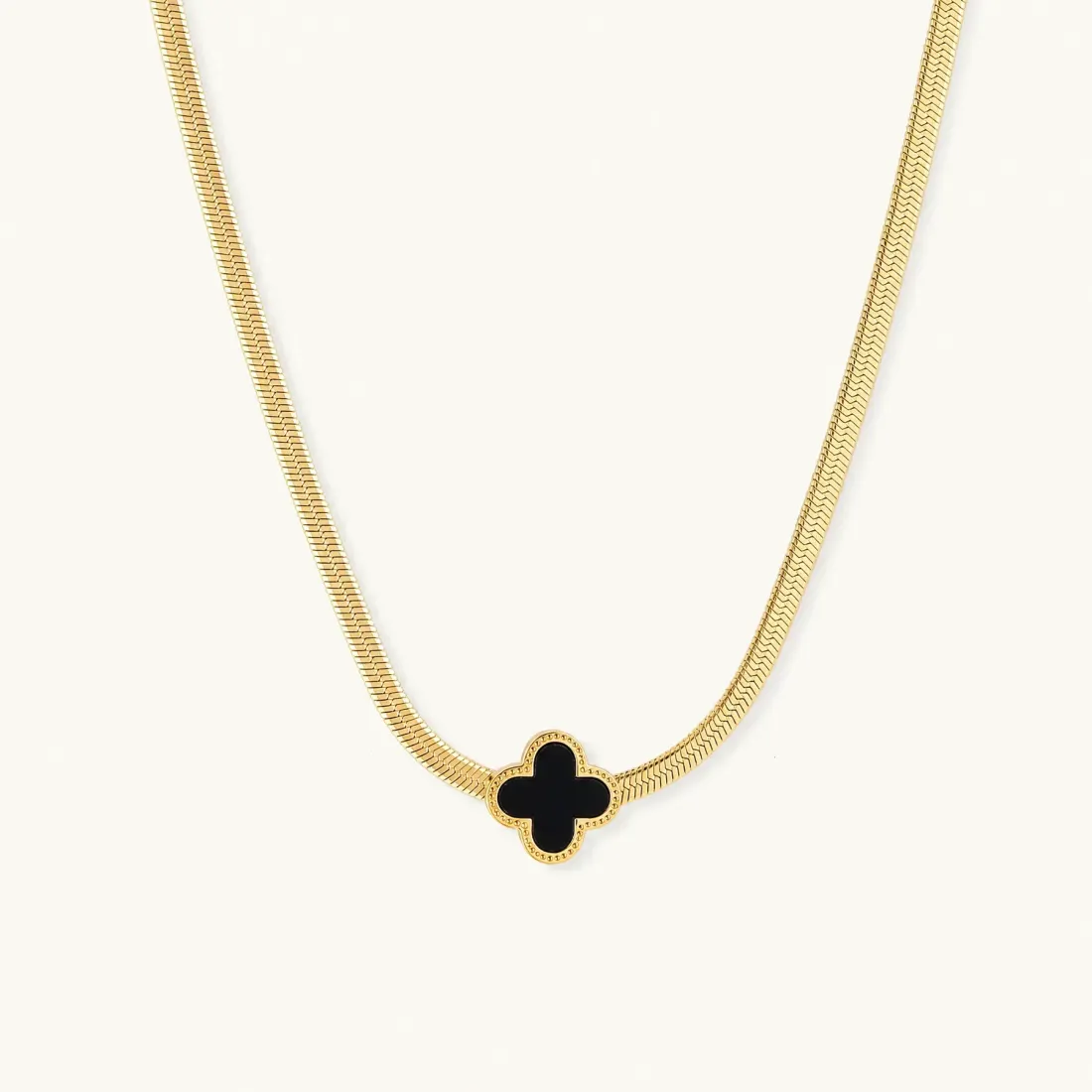 Lucky Clover Necklace: 18K Gold Gift for Her
