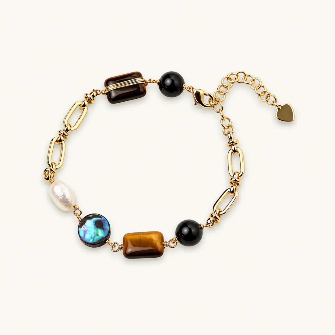 Earth Elements Bracelet: 14K Gold Plated Gift for Her