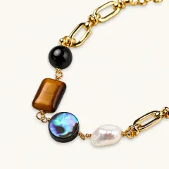 Earth Elements Bracelet: 14K Gold Plated Gift for Her thumbnail 3