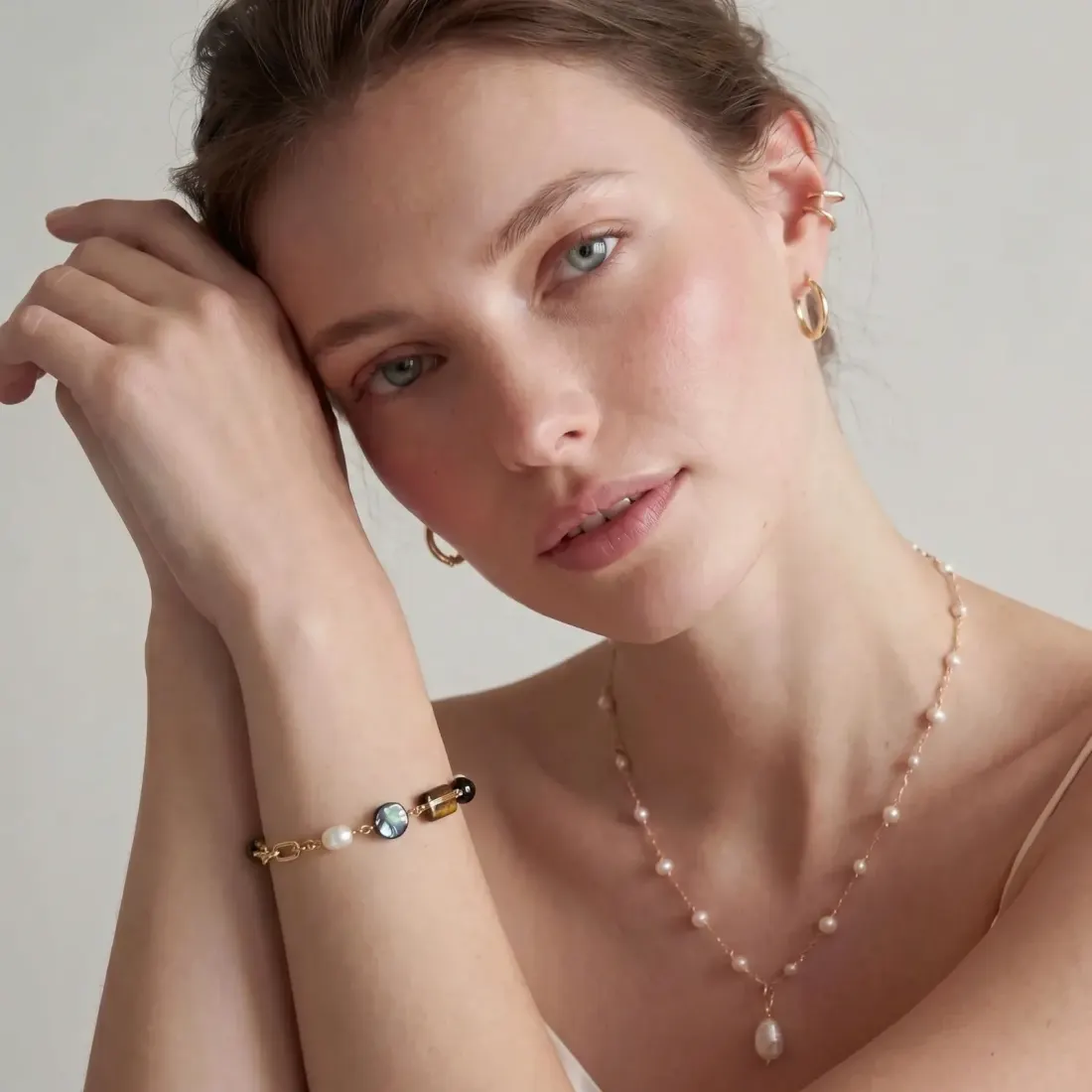 Earth Elements Bracelet: 14K Gold Plated Gift for Her — photo 4