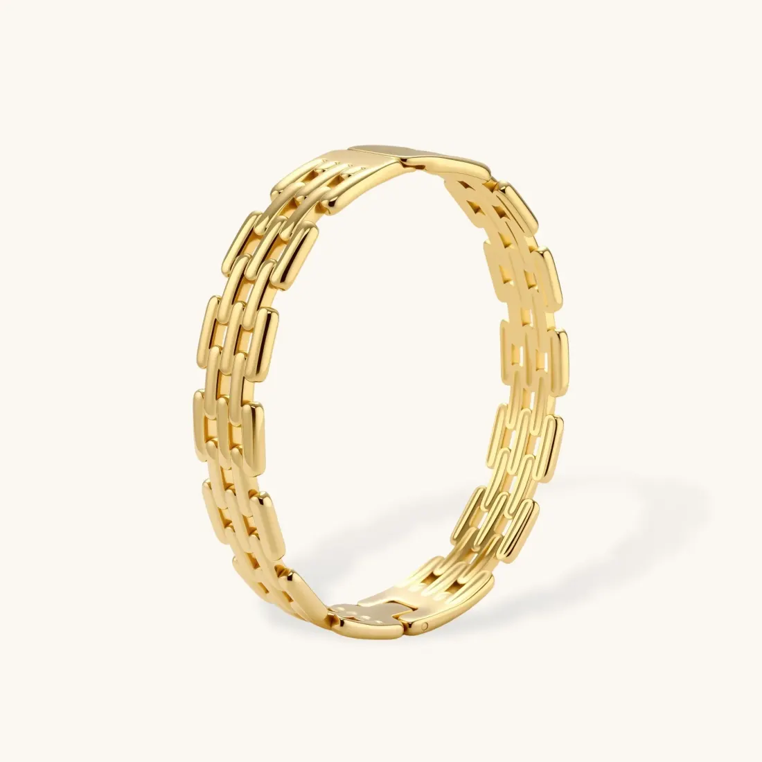 Grid Link Bracelet, 18K Gold Gift for Her — photo 2